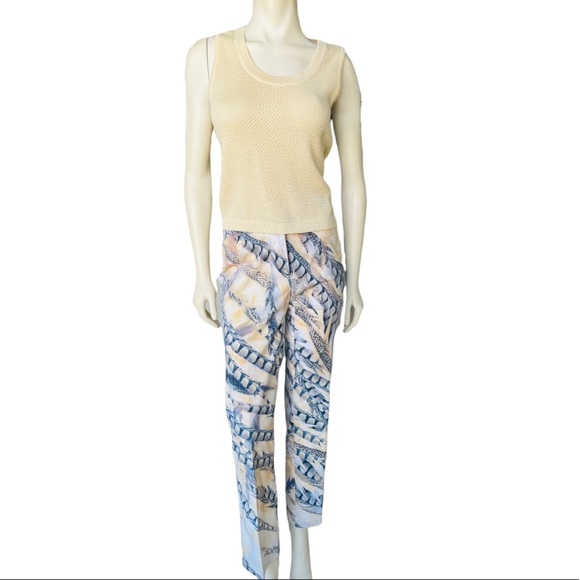 St. John Sport Womens Feather Print Twill Zip Jacket And Pants Set. - Picture 9 of 13
